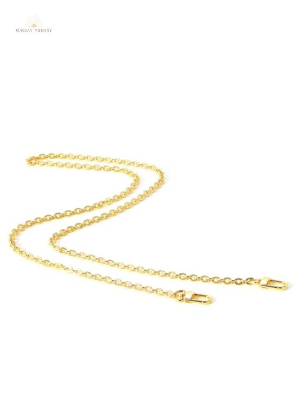 Gold Plated Copper Purse Chain Strap 47.2in Crossbody Replacement